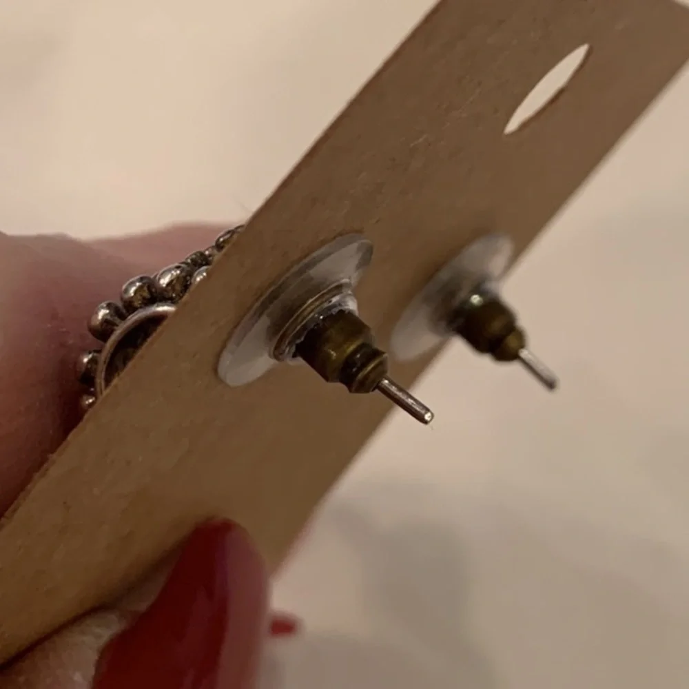 💐5/25 silver tone blue art glass round bead dangle drop - Picture 3 of 6